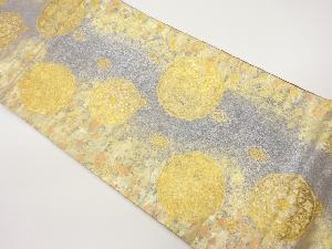 引箔華文に花唐草模様織出し袋帯